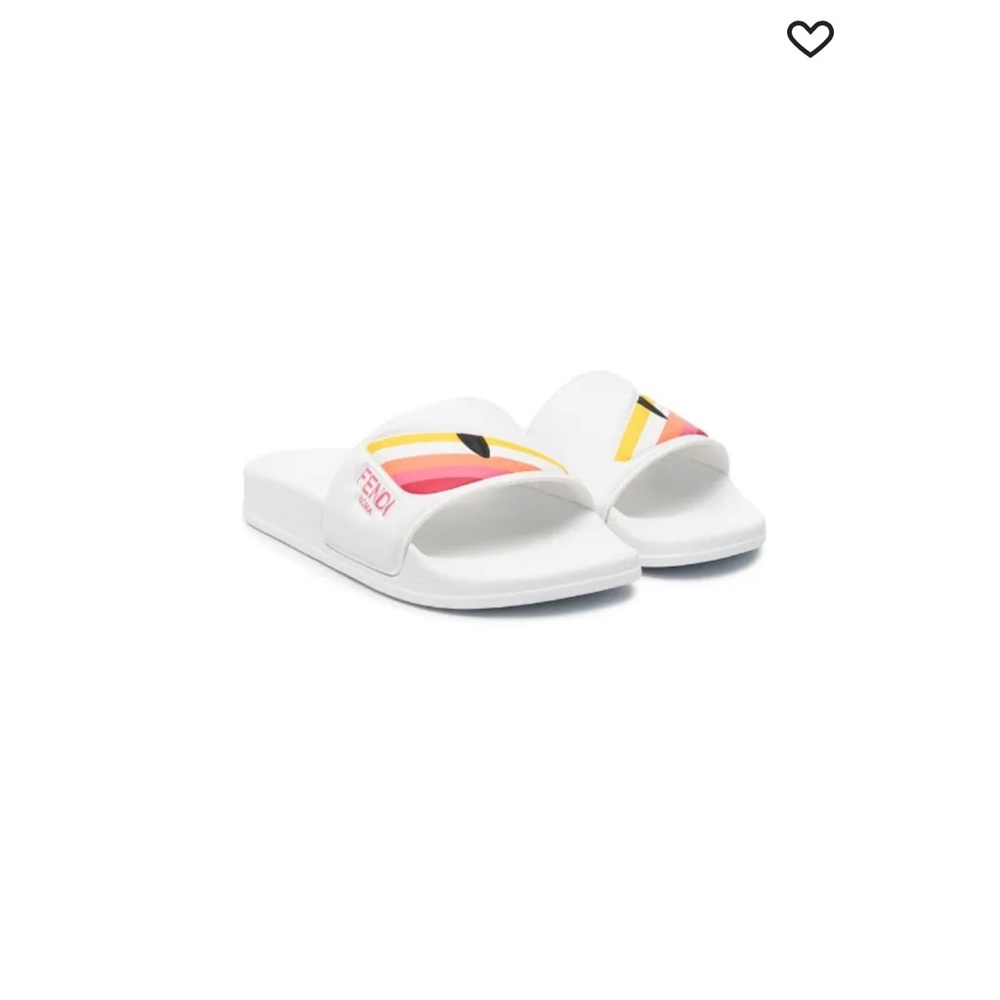 Fendi Kids Eye-motif slide sandals